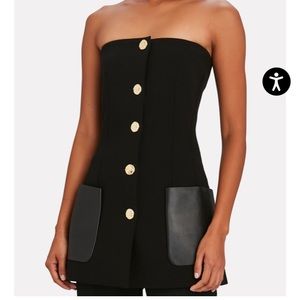 IN SEARCH OF PROENZA SCHOULER
Leather-Trimmed Strapless Suiting Top